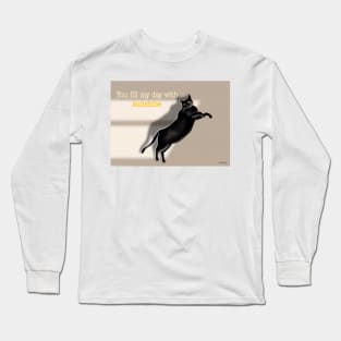 Thoughtful Sunshine Black Cat Long Sleeve T-Shirt